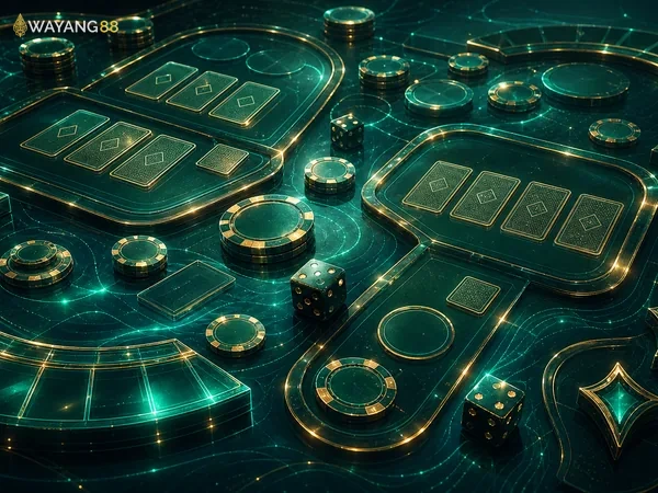 Sesi live gaming dengan tampilan interaktif di wayang88